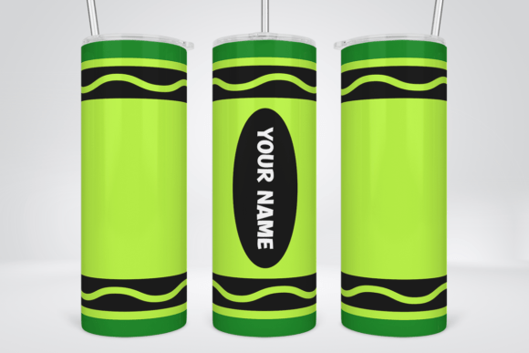 20Oz Green Crayon Tumbler Sublimation
