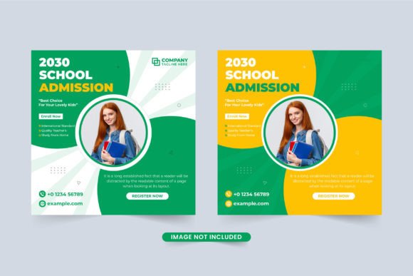 Creative School Admission Template for Modern Educational Institutions
