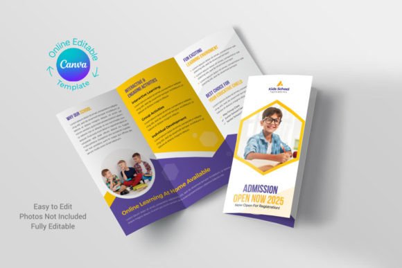 Education Trifold Brochure Canva Template