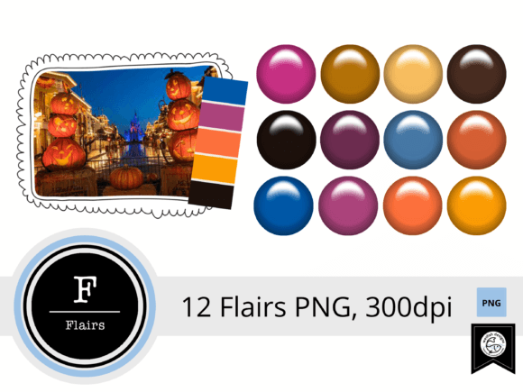 Enhance Your Digital Creativity with Digital Scrapbooking Flairs Set 3