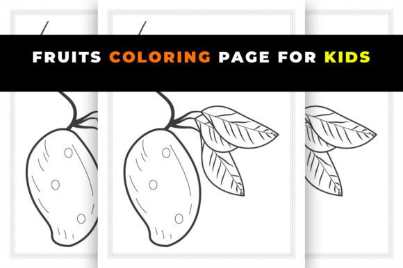 Fruits Coloring Book for Kids