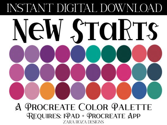 New Starts - Procreate Color Palette: A Versatile Tool for Creative Expression