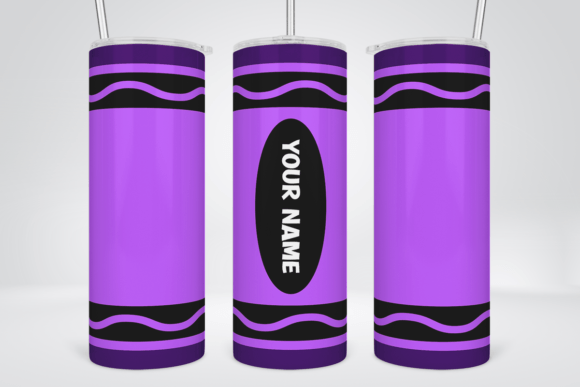 School Purple Crayon 20Oz Tumbler Wrap