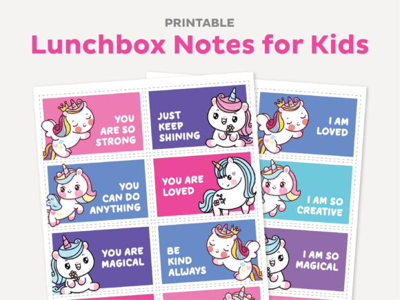 Unicorn Lunchbox Notes for Kids: A Strategic Tool for Back to School Success