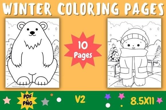 Winter Coloring Pages for Kids - V2