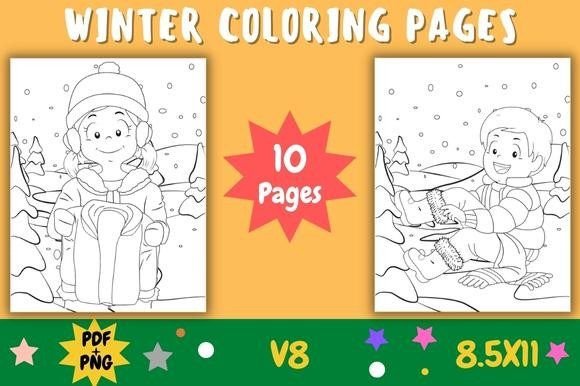 Winter Coloring Pages for Kids - V8: A Creative and Educational Resource