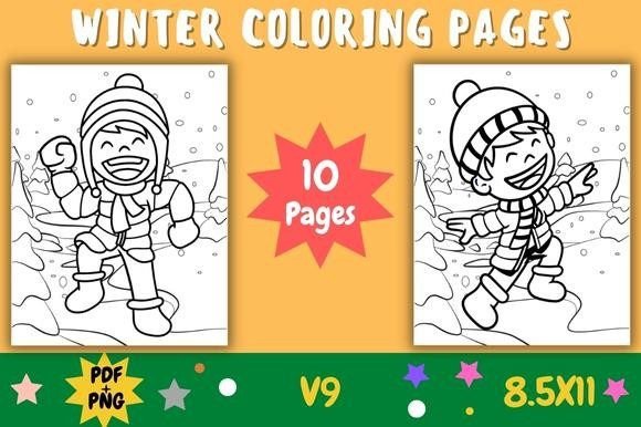 Winter Coloring Pages for Kids - V9